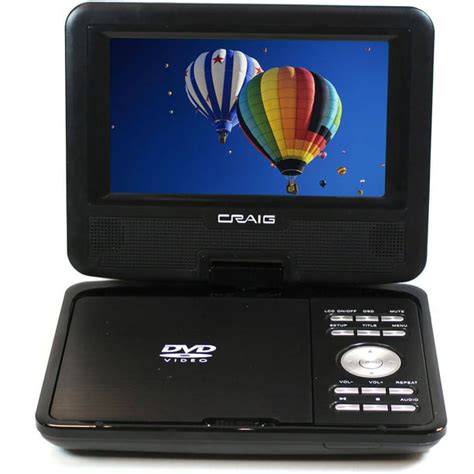 Craig 7" TFT Swivel Screen Portable DVD/CD Player with Remote Control ...