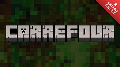 Carrefour Logo Minecraft G N Rateur D Effet De Texte