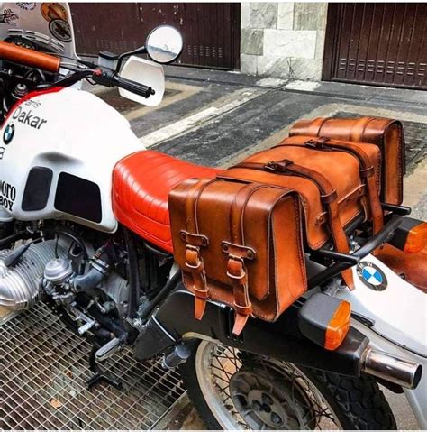 Tris Enduro Tool Bags In Leather Bmw R G S Paris Dakar Etsy Bike