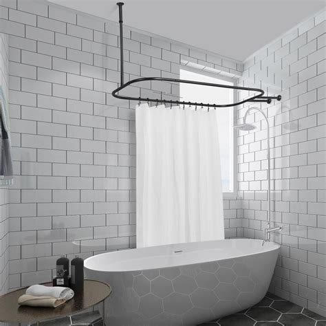 Utopia Alley Utopia Alley 48 in. Hoop Shower Rod for Clawfoot Tub in