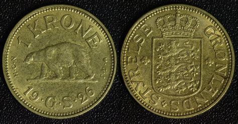 Grönland 1 Krone 1926 HCN GJ Polarbär EF zap MA Shops