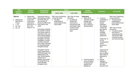 SOLUTION: Suffering from Blood Loss Nursing Care Plan - Studypool