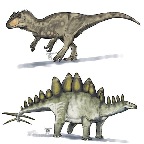 Predator And Prey Allosaurus And Stegosaurus Oc R Dinosaurs