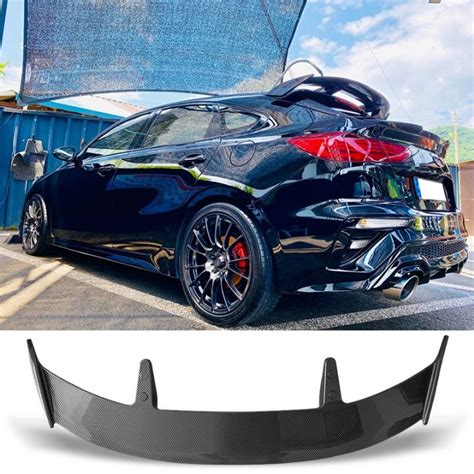 Roof Spoiler Carbon Surface Abs Material Car Rear Trunk Universal