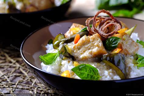 Tofu And Eggplant Green Curry Recipe