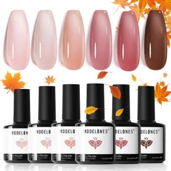 Conjunto De Esmaltes Em Gel Modelos De Cores Jelly Nude Crystal Modelones Unhas E
