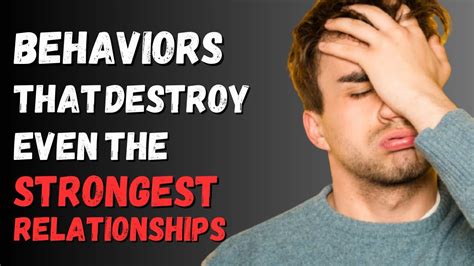 7 Behaviors That Destroy Relationships Youtube