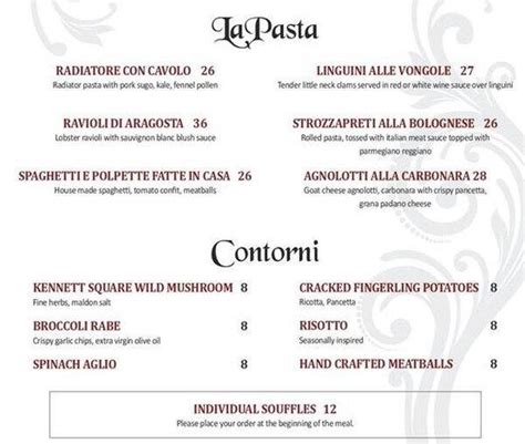 Menu at Capriccio restaurant, Atlantic City, Boardwalk