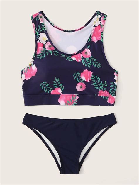 Pin On MBF Floral Print Bikini S