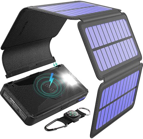 Blavor Solar Charger Five Panels Detachable Qi Wireless Charger