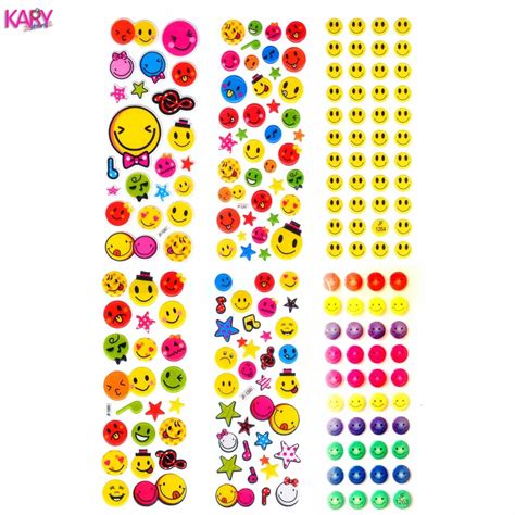 Sheets Smile Face Scrapbooking Cute Kawaii Emoji Teachers Reward