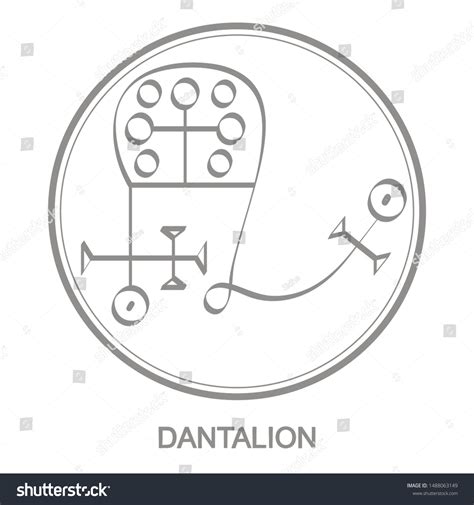 Vector Icon Symbol Demon Dantalion Sigil Stock Vector Royalty Free