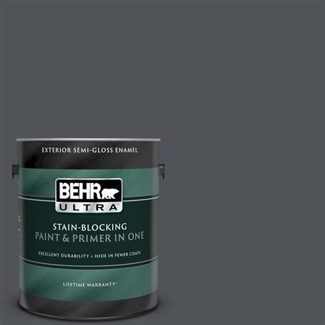 Behr Ultra Gal N Orion Gray Semi Gloss Enamel Exterior Paint