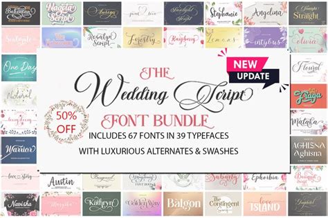 The wedding Script Font Bundle (1473874)