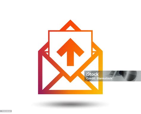 Mail Icon Envelope Symbol Outbox Message Sign Stock Illustration