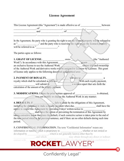 MAKE YOUR FREE License Agreement Sample Data License Agreement