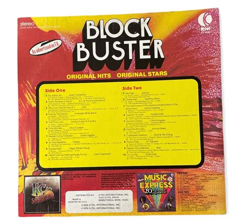 1976 K Tel Block Buster Vintage Vinyl 20 Original Hits Etsy