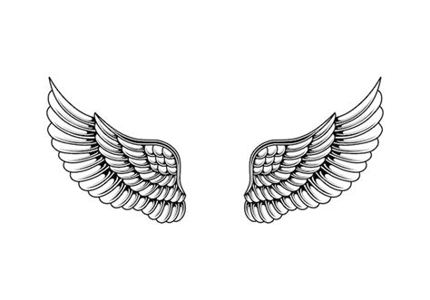 Premium Vector Vector Set Of Angel Wings Tattoos