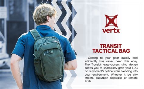 Vertx Transit Edc Tactical Sling 17l Backpack For Conceal Carry Ccw Travel Work