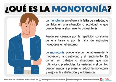 O Que É Monotonia E Fadiga - Qué es la Monotonía | Definición de Monotonía