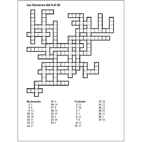 Crucigrama De Numeros Interactive Worksheet Images Porn Sex Picture