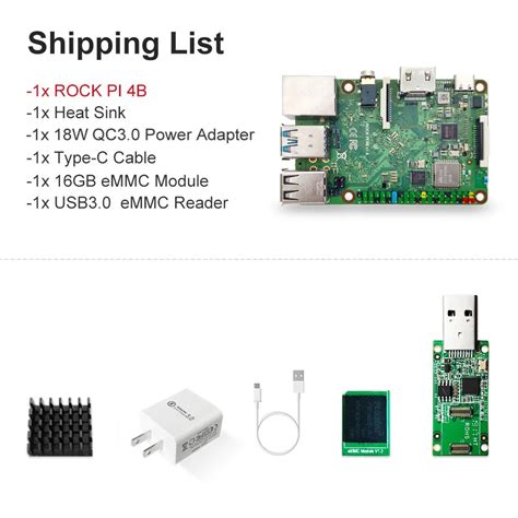 Rock Pi 4b V1.4 With Accessories Irockchip Rk3399 Cortex Sbc/single ...