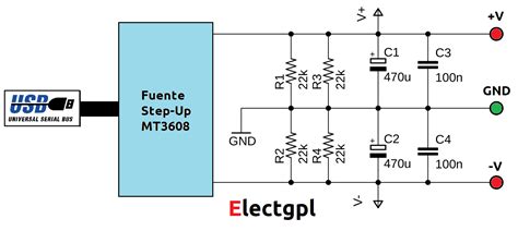 Electgpl Electr Nica Fuente Sim Trica Desde Usb Con Step Up