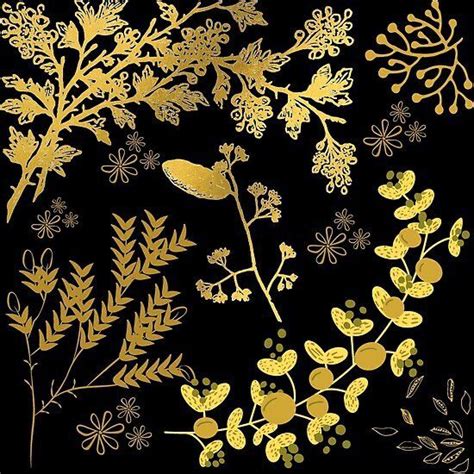 Black Gold Floral Pattern By Reshmaxcx