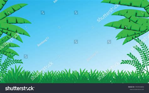 Forest Background Vector Cartoon Illustration Background Stock Vector ...