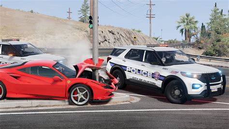 American Police Chases Realistic Car Crashes BeamNG Drive YouTube