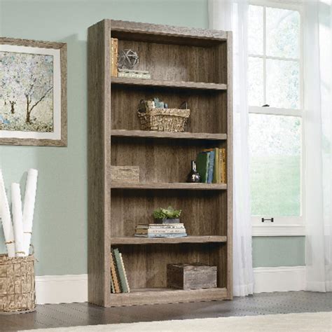 Sauder County Line 5 Tier Adjustable Shelf Bookcasebookshelf Salt Oak