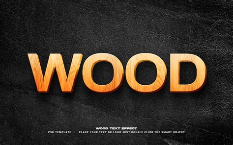 Premium Psd Wood Text Effect