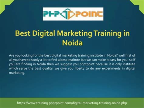 Ppt Best Digital Marketing Course In Noida Hands On Training