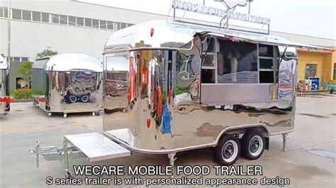 Wecare Custom Stainless Steel Mobile Kitchen Catering Trailer Coffee