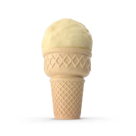 Premium Photo Realistic Soft Ice Cream Waffle Cone Soft Serve Ice