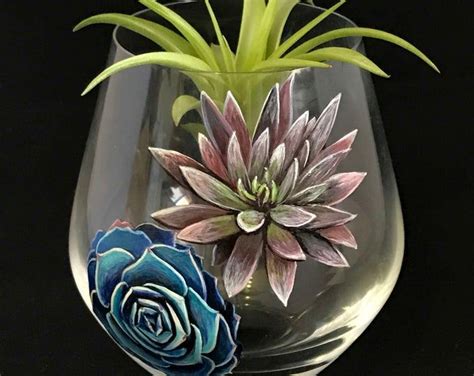 Wildflowers Hand Painted Stemless Wine Glasses Prairie Flowers Lily