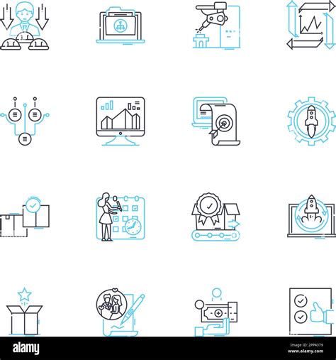 Business Expansion Linear Icons Set Growth Expansion Diversification