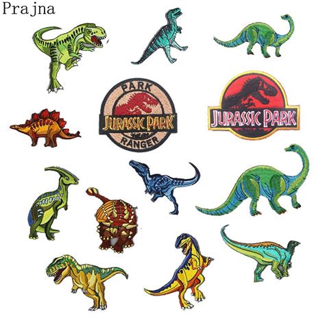 2019 Prajna Dinosaur S1 Jurassic Park Patch Embroidered Ironing ...