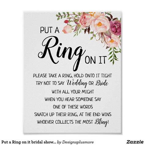 Put A Ring On It Bridal Shower Game Free Printable Printable Word