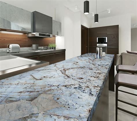 Blue Quartzite Kitchen Countertop - Stone Photo Gallery