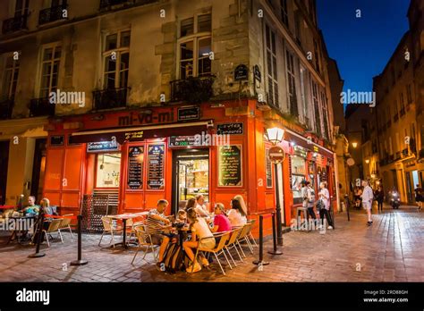 Falafel Restaurant Le Marais Neighborhood Paris France Stock Photo