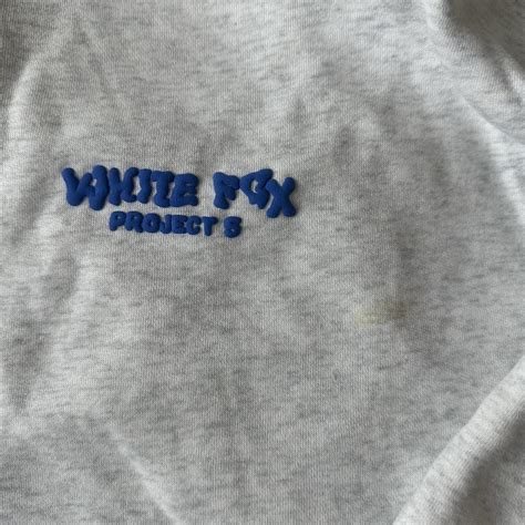 White Fox Hoodie Worn A Few Times Has Some Stains Depop