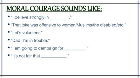 The moral courage | PPT