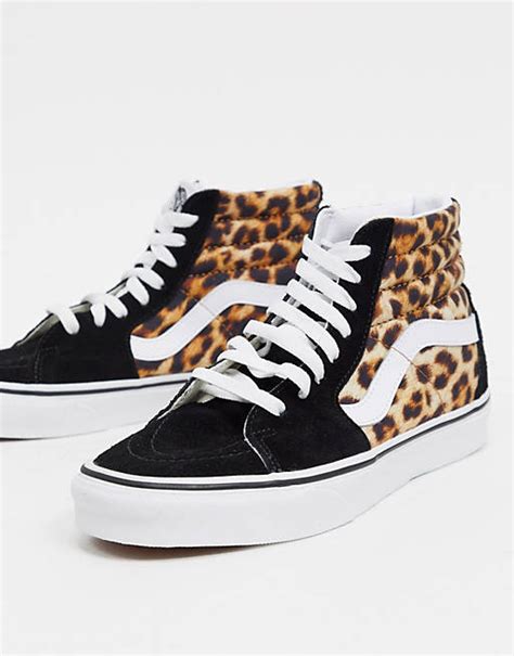 Vans Sk8 Hi Sneakers In Leopard Print Asos