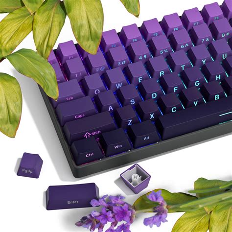 Side Print Purple Keycaps Set Backlite 136 Key Shine Through - Etsy