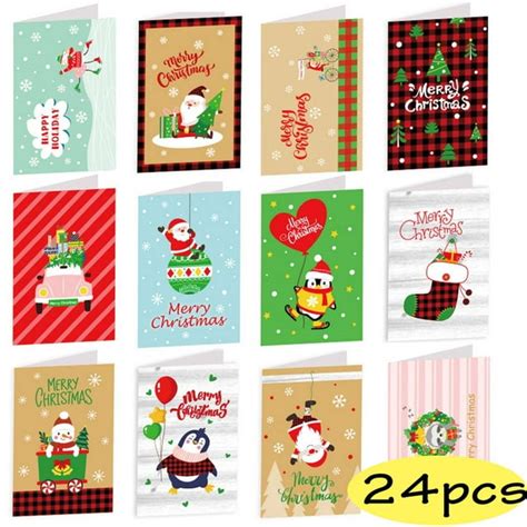 Christmas Greeting Cards Xmas Cards Set of 24 Handmade Christmas Card ...