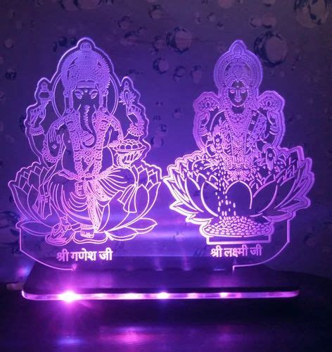 Led Ceramic 3d Illusion Lamp Ganesh Laxmi Ji For Home Acrylic At ₹ 350 Piece In Ghaziabad