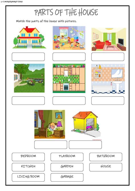 Parts Of The House Interactive And Downloadable Worksheet You Can Do