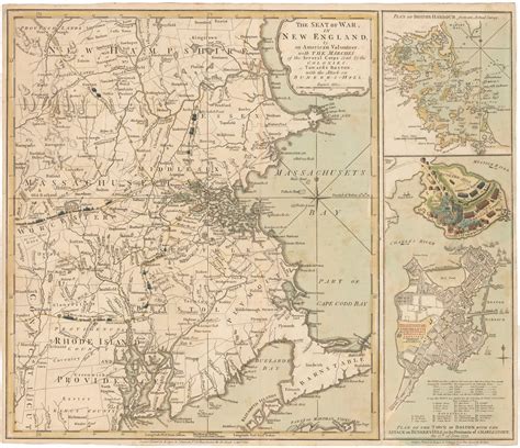 Sayer & Bennett's iconic map of the siege of Boston and Battle of ...