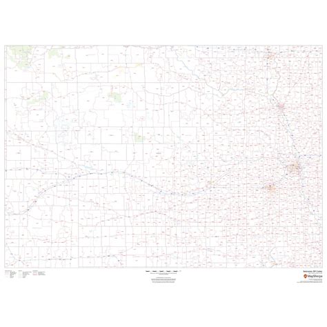 Nebraska - Zip Code Map by Map Sherpa - The Map Shop